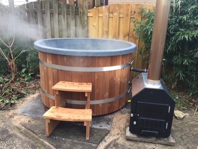 Welltub premium met externe kachel 