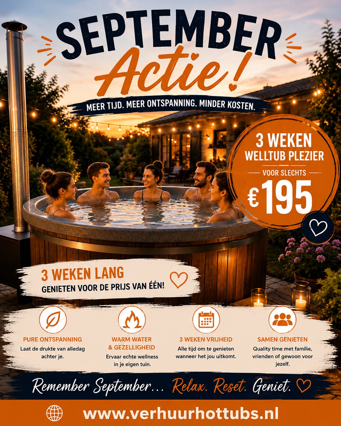 September aanbieding 3 weken voor 195 euro