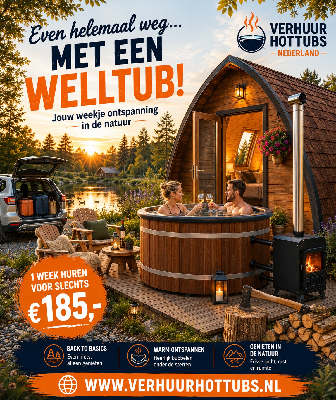 Vakantie huisje met hottub huren